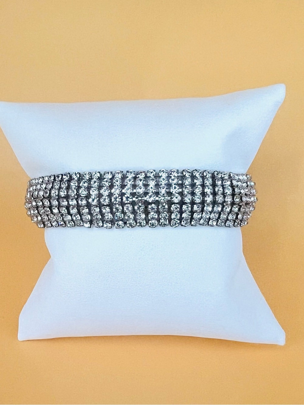 Rhinestone Bracelet - Silver Crystal Sparkle